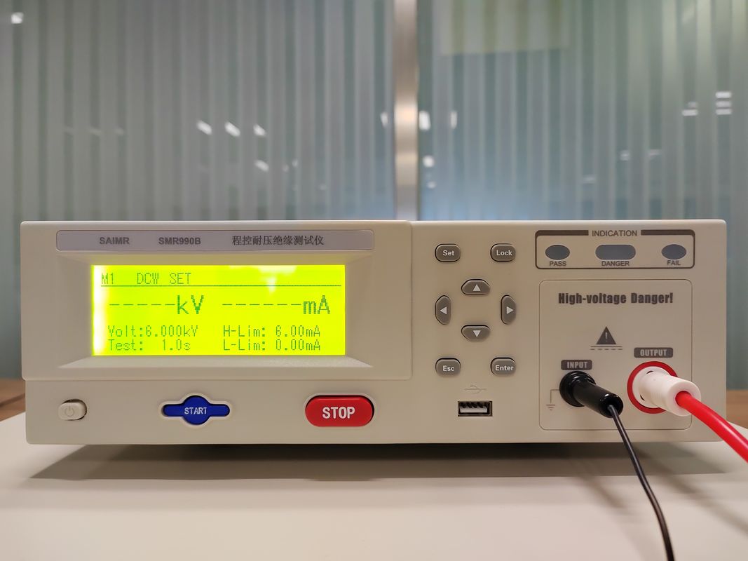 RS232/RS485 Διασύνδεση I/O AC DC IR Hipot Tester Έκδοση τάσης 0.1KV-1.0KV